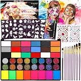Vautvis Kinderschminke Set, Gesichtsfarben Kinderschminken Set 42 Farben...