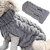 Petyoung Hundepullover Weste Warmer Mantel Haustier weiche Strickwolle Winter Pullover...