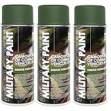 DC 3er Sparpack Olive-grün Ral 6003 MILITÄR Army Militärlack Lackspray 400ml...
