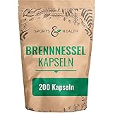 Brennnessel Kapseln - 200 Kapseln - Hochdosiert 900mg pro Tagesdosierung - Vegan...