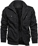 TACVASEN Herren Fleecejacke Warme Jacke Winter Thermojacke Gefüttert...
