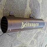 Naturholz-Schreinermeister Zeitungsrolle aus Metall Farbe: Kupfer/Bronce/Braun...