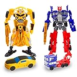 Transformers Spielzeug, Deformiert Figuren Spielzeug, Deformierter Autoroboter,...