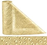 Anstore Vlies Tischband Tischläufer Flower Vlies Hochzeit Kommunion 23cm/30m Rolle (Gold)