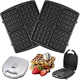 1 Satz Waffelplatten passend für Syntrox Chef Maker ZN-2000W und Efbe Schott...