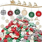 Owyee 150pcs Weihnachtsknöpfe, Bunte Knöpfe, Kunststoff Bastelknöpfe Kinderknöpfe in...