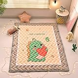 HERENI Krabbeldecke für Baby 145x195cm Cartoon Niedlich Tier Muster Kinder Spielteppich...