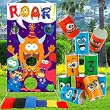 Wurfspiele, Sterneer Dosenwerfen Outdoor Spiele für Kinder, Sitzsack Toss Spiel Banner...