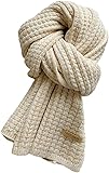 EHOTER Strickschal Warm Langschal Gestrickt Winterschal Einfarbig Mode Groß...