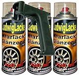Ludwig Lacke Klarlack glänzend Spraydose 3 x 400ml Plus Haltegriff