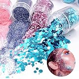 32 Stück Bastel Glitzer Set,Farben Glitzerpulver Set zum Basteln für Dekoration,...