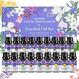 Ankrs Ätherische Öle Set 18 x 10 ml, 100% Naturrein Aroma Diffuser Öl, Aromatherapie...