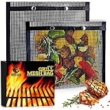 MOUNTAIN GRILLERS Grillbeutel 2er-Set - Hitzebeständiges Grillnetz für...
