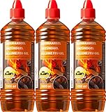 Moritz Grill Anzünder Gel für alle Arten von Kohle - Kamine - Brennpaste 1000 ml Flasche...