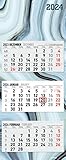 3-Monatskalender Design 2024 - Büro-Kalender 33x20 cm (geschlossen), 33x80 cm (geöffnet)...