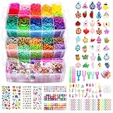 LUZOON 15000+ Loom Bänder Set XXL, 45 Farben Gummibänder für Armbänder...