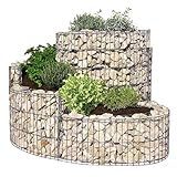 bellissa 95605 – Steinkorb-Kräuterschnecke – Alu-Zink – Kräuterspirale...