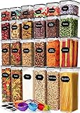 Skroam Vorratsdosen Set of 24, BPA-frei, Müsli Schüttdose & Frischhaltedosen, Luftdichte...