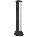 REV Außensteckdose SilverCraft - 4-Fach Garten Steckdosensäule, 57cm Höhe, Outdoor...