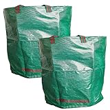 ANSIO Garten-Abfall-Taschen, 500 L Garten Blatt Säcke - Packung mit 2, Garten...