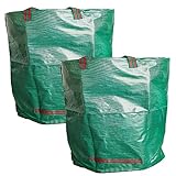 ANSIO Garten-Abfall-Taschen, 500 L Garten Blatt Säcke - Packung mit 2, Garten...