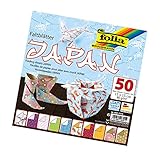 folia 492/1515 - Faltblätter Japan, 15 x 15 cm, 80 g/qm, 50 Blatt sortiert in...