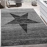 Paco Home Wohnzimmer Teppich Mit Stern Muster, Moderner Kinder- und Jugendzimmer Kurzflor,...