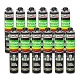 Isolbau - Bauschaum Montageschaum 12 x 750 ml PU-Schaum 1K Pistolenschaum...