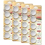 20 Stück CR2032 3V Batterien CR 2032 Knopfzelle (Lithium Knopfzellen - 3 Volt im 20-er...