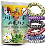 OSKAR Mückenschutz Armband für Kinder, 6 Stück zur Mückenabwehr - Metallic...