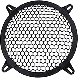 RAJVI 2 Stück Universal Auto Subwoofer Lautsprecher Gitter Abdeckung schwarz (8 Zoll)
