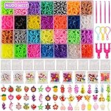 Mudo nest 11,830+Loom Bänder Set, 11,000 Bunte Loom Bänder für Kinder 28 Farben Loops...