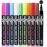 STATIONERY ISLAND Kreidestifte für Tafel Abwaschbar, Kreidestift für Fenster, 10 Farben...