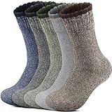 Reamphy 5 Paar Thermosocken Herren, Winter Warme Socken Merino Wollsocken Herren 39-46,...