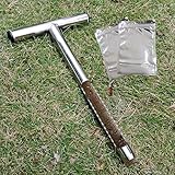 SurmountWay Bodenprobe-Sonde, 30 cm, mit 2 wiederverwendbaren Probenbeuteln, Edelstahl,...