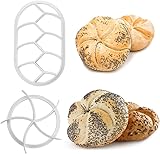 LATRAT 2 Stück Brötchenstempel Set Brötchen Ausstecher Kunststoff Weiß Teigpressform...
