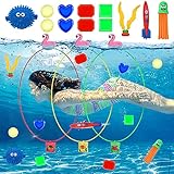 RURIZHONGTIAN Pool Spielzeug Kinder,Tauchringe für Kinder,21PCS Schwimmbad...