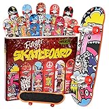 Magicat Finger Skateboard - 12 stylische Fingerskateboards, Spielzeug Finger Skateboard...