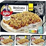 Iglo Schlemmerfilet Mexicana mit Knusperkruste Fisch Filet 380 Gramm, 4 Er