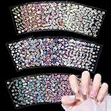 3D Nagelsticker 30 Blatt Nagelsticker Selbstklebend Blumen Blumenherzform...