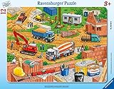 Ravensburger Kinderpuzzle - 06058 Arbeit auf der Baustelle - Rahmenpuzzle für Kinder ab 3...