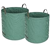 PATIO PLUS 2er Set Gartensack 300L Gartenabfallsack für Gartenabfälle Laub Rasen Pflanz...
