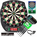 KESSER® Elektronische Dartscheibe Profi Set - E Dartboard mit 15 Dartpfeile + 20 Pro...