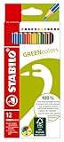 STABILO - Umweltfreundlicher Buntstift - GREENcolors - 12er Pack - mit 12...