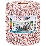 VOSS.farming Weidezaunlitze Profiline 1000m, 1x0,25 Kupfer, 8x0,2 NIRO, Weiß Rot...