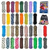 MONOBIN 36 Farben 10 Fuß Paracord 550 Combo-Kit, Paracord-Armband-Bausatz –...