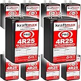 kraftmax 10er Pack 4R25 PRO - 6V Hochleistungs- Industrial Longlife...
