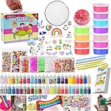 DIY Slime kit Schleim Selber Machen mit 12 Farben Crystal Slime, Glitter,...