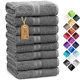 NatureMark 8er Pack Handtücher, 100% Baumwolle, 50 x 100 cm, Handtuch Set...