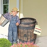 REGENTONNE REGENFASS WASSERFASS REGENWASSERBEHÄLTER REGENWASSERFASS GARTENFASS Eichenfass...